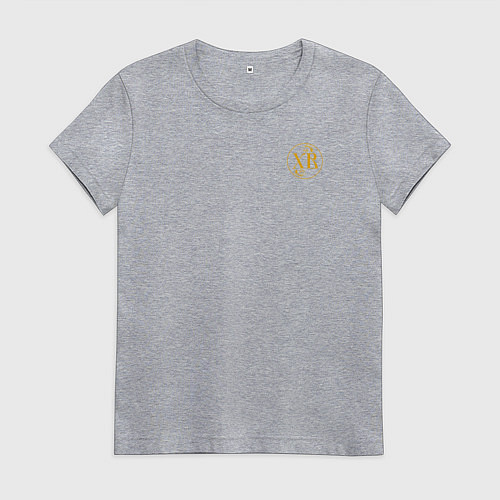 Женская футболка Христос воскресе желтый узор / Меланж – фото 1