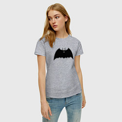 Футболка хлопковая женская Dark Batman, цвет: меланж — фото 2