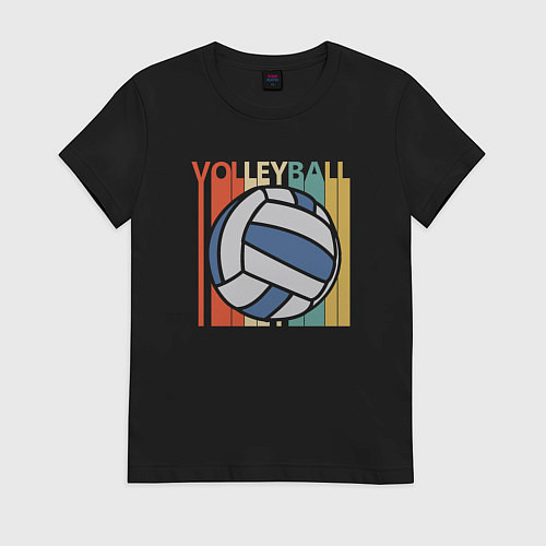 Женская футболка Volleyball colors / Черный – фото 1