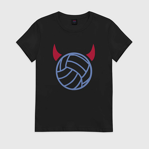 Женская футболка Volleyball devil / Черный – фото 1