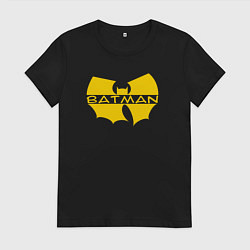 Футболка хлопковая женская Wu-tang Batman, цвет: черный