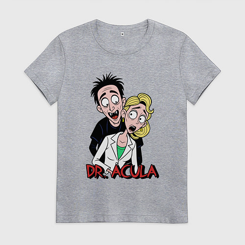 Женская футболка Доктор Акула / Меланж – фото 1