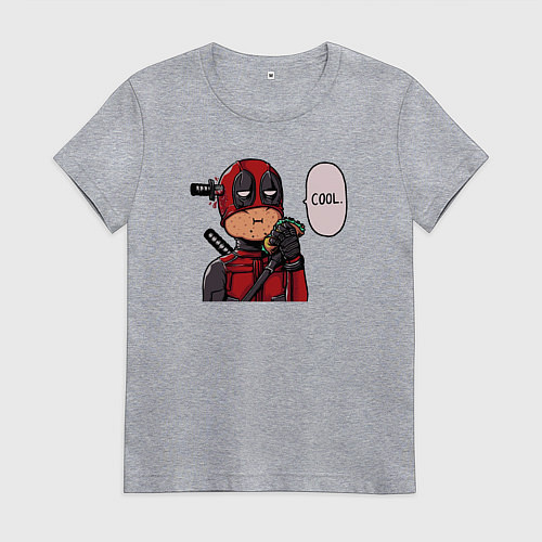 Женская футболка Deadpool cool / Меланж – фото 1