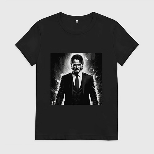 Женская футболка Киану / Черный – фото 1