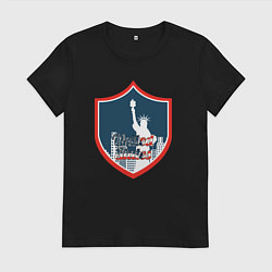 Футболка хлопковая женская United States, цвет: черный