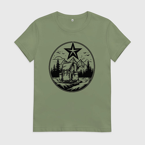 Женская футболка Советский путешественник / Авокадо – фото 1