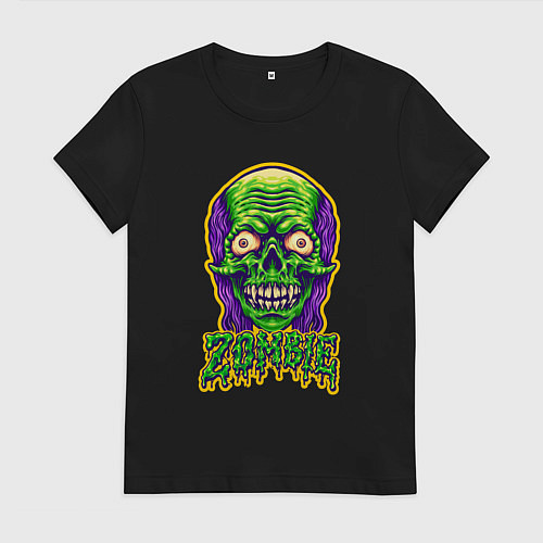 Женская футболка Evil zombie / Черный – фото 1