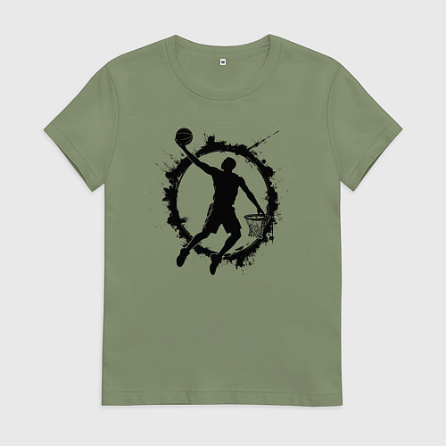 Женская футболка Данк в круге / Авокадо – фото 1