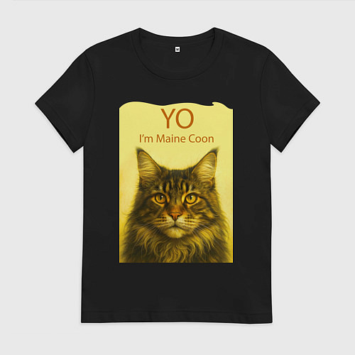 Женская футболка Yo - Im Maine Coon / Черный – фото 1