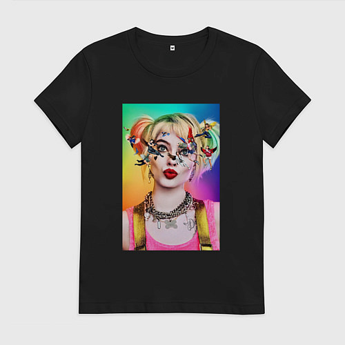 Женская футболка Весёлая Харли Квинн / Черный – фото 1