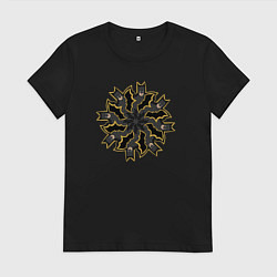 Футболка хлопковая женская Калейдоскоп Бэтмена, цвет: черный