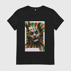 Футболка хлопковая женская Joker face, цвет: черный