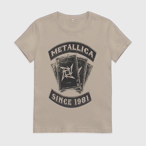 Женская футболка Metallica: since 1981 / Миндальный – фото 1