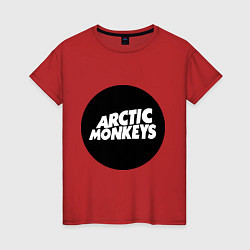 Футболка хлопковая женская Arctic Monkeys Round, цвет: красный