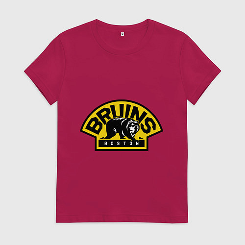 Женская футболка HC Boston Bruins Label / Маджента – фото 1