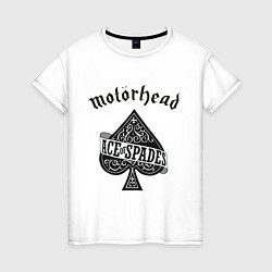Футболка хлопковая женская Motorhead: Ace of spades, цвет: белый