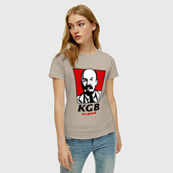 Футболка хлопковая женская KGB: So Good, цвет: миндальный — фото 2