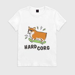 Футболка хлопковая женская Hardcorg, цвет: белый