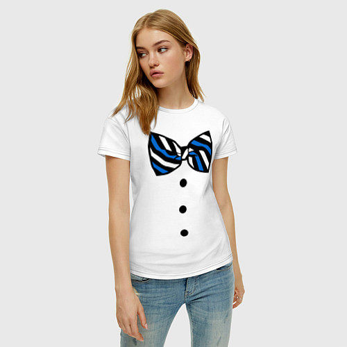 Женская футболка Галстук бабочка винт / Белый – фото 3
