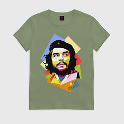 Футболка хлопковая женская Che Guevara Art, цвет: авокадо