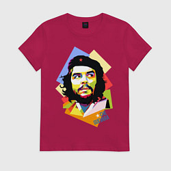 Футболка хлопковая женская Che Guevara Art, цвет: маджента