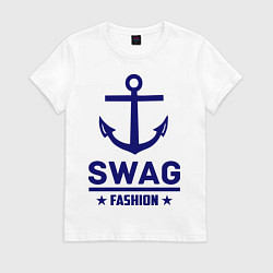 Футболка хлопковая женская Swag Fashion, цвет: белый
