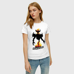 Футболка хлопковая женская Nevermore Fire, цвет: белый — фото 2