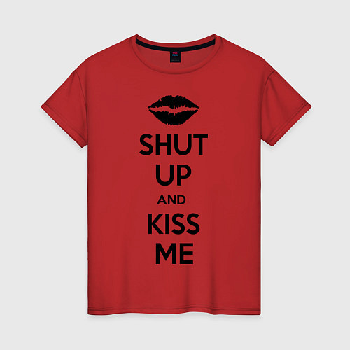 Женская футболка Kiss me / Красный – фото 1