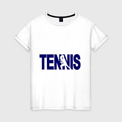 Футболка хлопковая женская Tennis, цвет: белый
