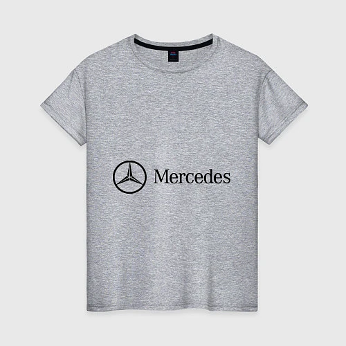 Женская футболка Mercedes Logo / Меланж – фото 1