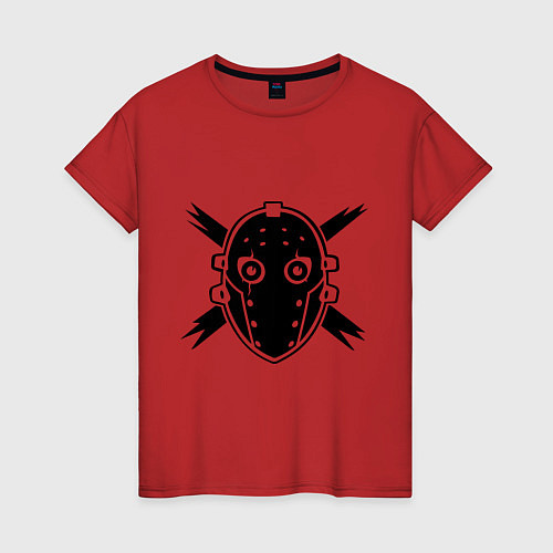 Женская футболка Хоккейная маска с глазами / Красный – фото 1