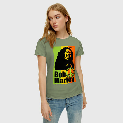 Женская футболка Bob Marley: Jamaica / Авокадо – фото 3
