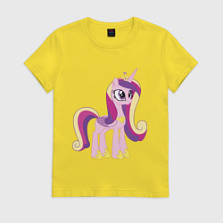 Футболка хлопковая женская Принцесса Каденс, цвет: желтый