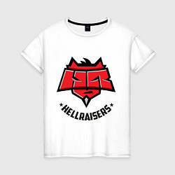 Футболка хлопковая женская Hellraisers, цвет: белый