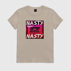 Футболка хлопковая женская The Prodigy: Nasty, цвет: миндальный