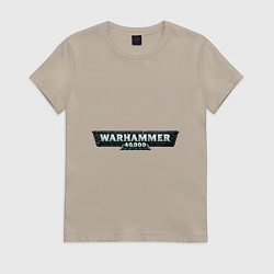 Футболка хлопковая женская Warhammer 40 000, цвет: миндальный