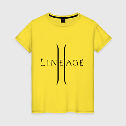 Футболка хлопковая женская Lineage logo, цвет: желтый