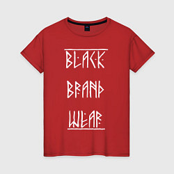 Футболка хлопковая женская Black Brand Wear, цвет: красный
