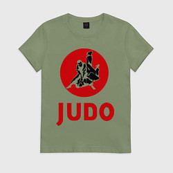 Футболка хлопковая женская Judo, цвет: авокадо
