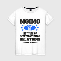 Футболка хлопковая женская MGIMO Institute, цвет: белый