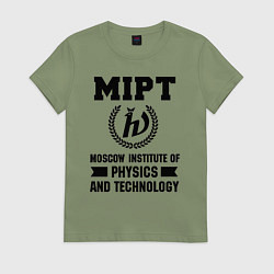 Футболка хлопковая женская MIPT Institute, цвет: авокадо