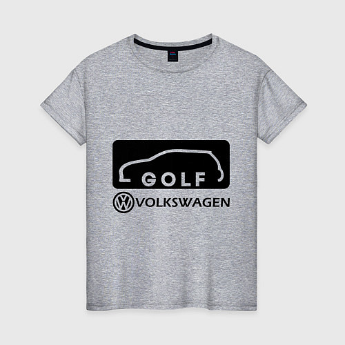 Женская футболка Фольцваген гольф / Меланж – фото 1