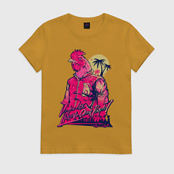 Футболка хлопковая женская Hooking Over People?, цвет: горчичный