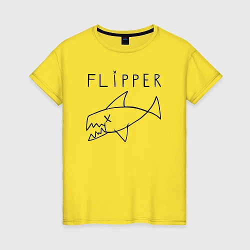 Женская футболка Flipper / Желтый – фото 1