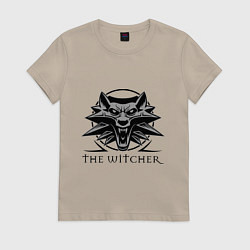 Футболка хлопковая женская The Witcher 3, цвет: миндальный