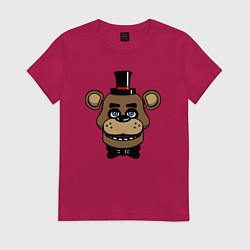 Футболка хлопковая женская Freddy FNAF, цвет: маджента
