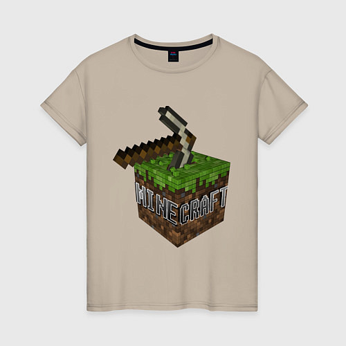 Женская футболка Minecraft Grabber / Миндальный – фото 1