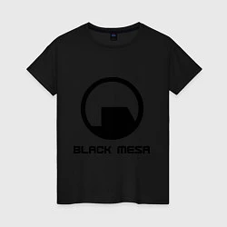 Футболка хлопковая женская Black Mesa: Logo, цвет: черный