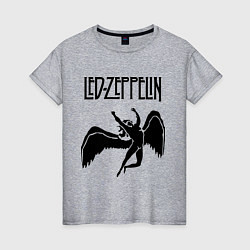 Футболка хлопковая женская Led Zeppelin Swan, цвет: меланж