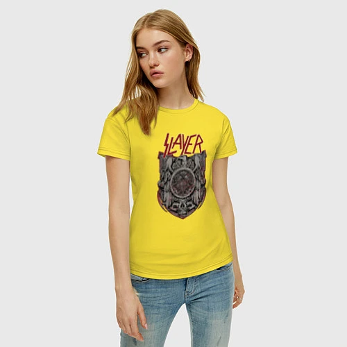 Женская футболка Slayer Eagle / Желтый – фото 3